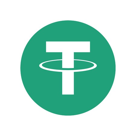 Значок блокчейна криптовалюты Tether