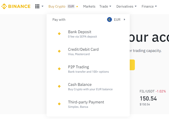 how to buy Bitcoin on Binance