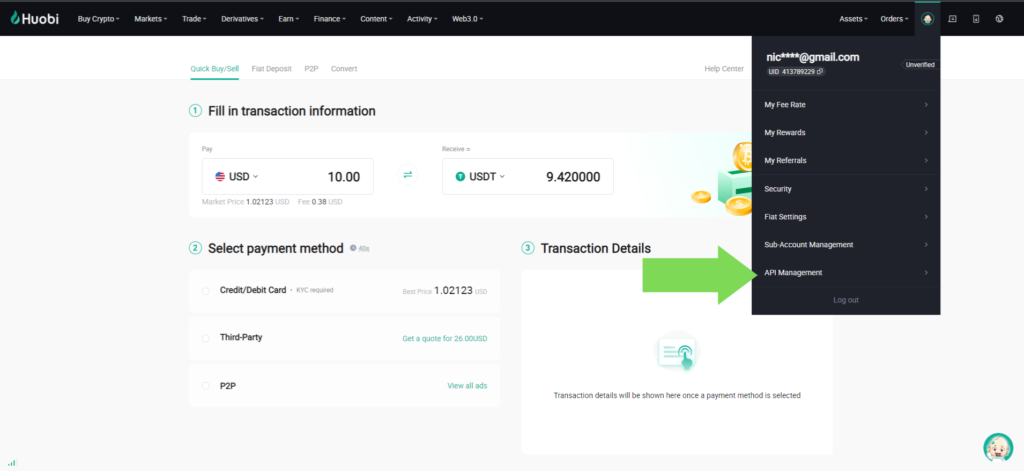 Tutorial Huobi: How to place a trade on Huobi