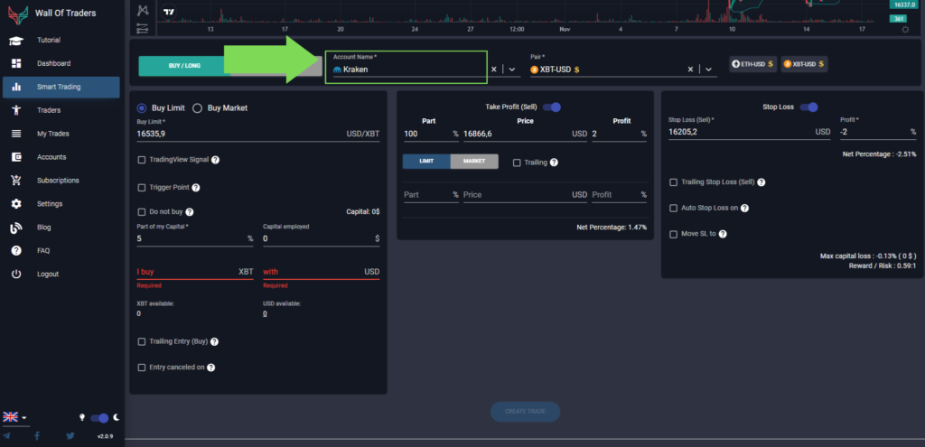 How to place a trade on Kraken